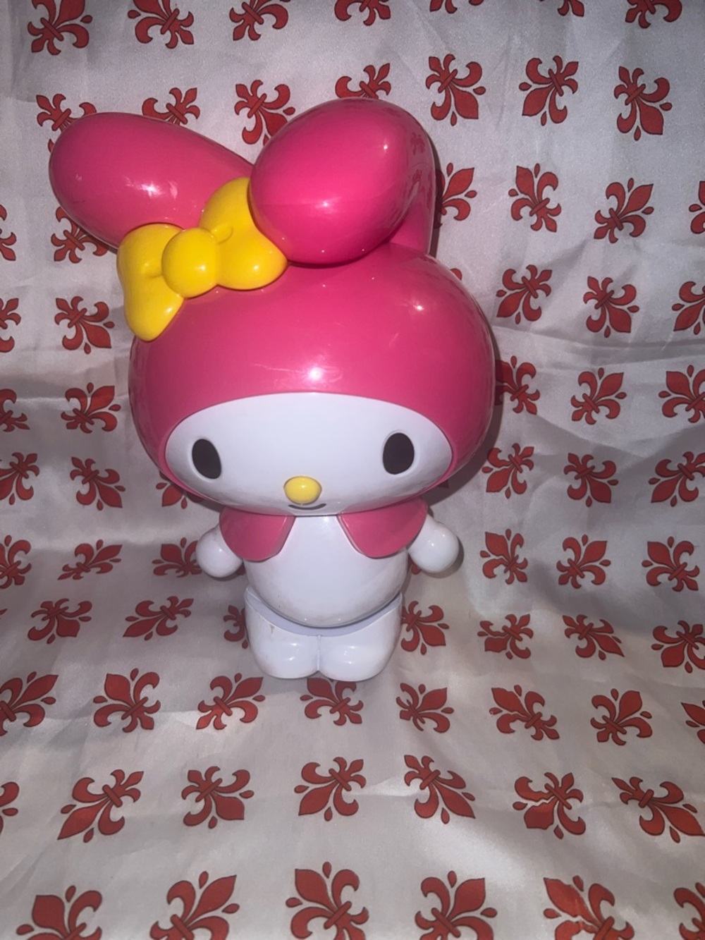 Sanrio My Melody Pink White Figurine with Yellow Bow